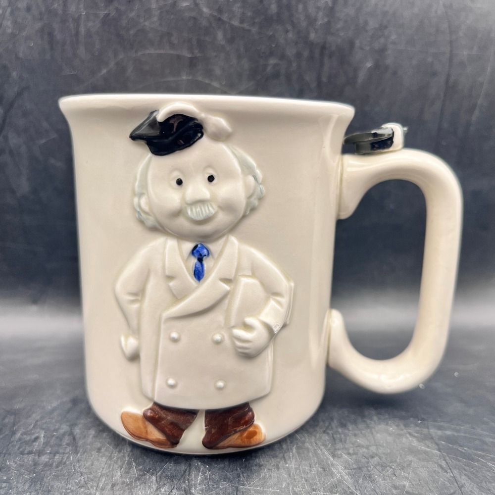 VTG Doctor Graduation‎ Coffee Mug MD Enesco Raised Graduate in Mortar Board 1978
